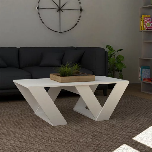 Kavna miza 110x40x60cm, bela