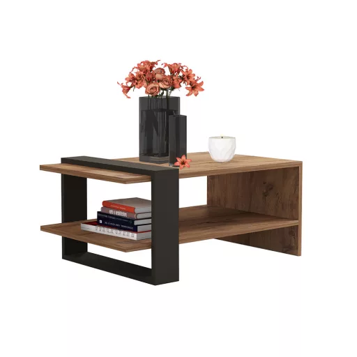 Kavna miza 80x35x55cm, Oreh-Antracit