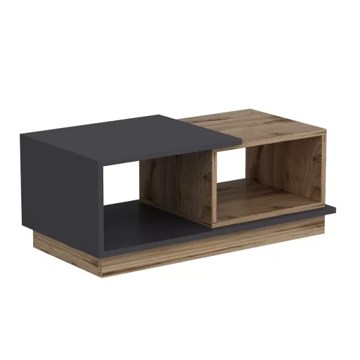 Kavna miza 90x36x45cm, antracit-hrast