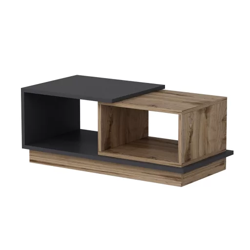 Kavna miza 90x36x45cm, antracit-hrast
