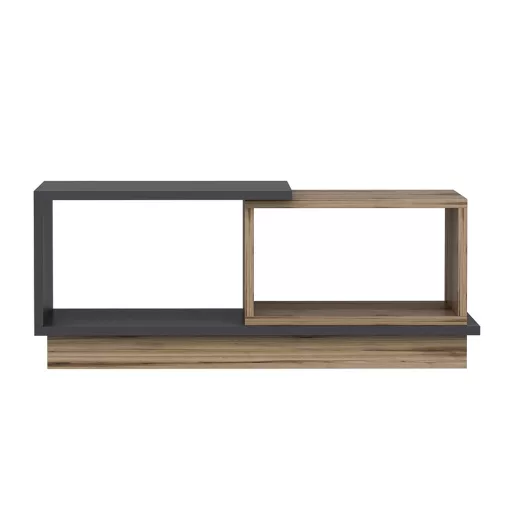 Kavna miza 90x36x45cm, antracit-hrast