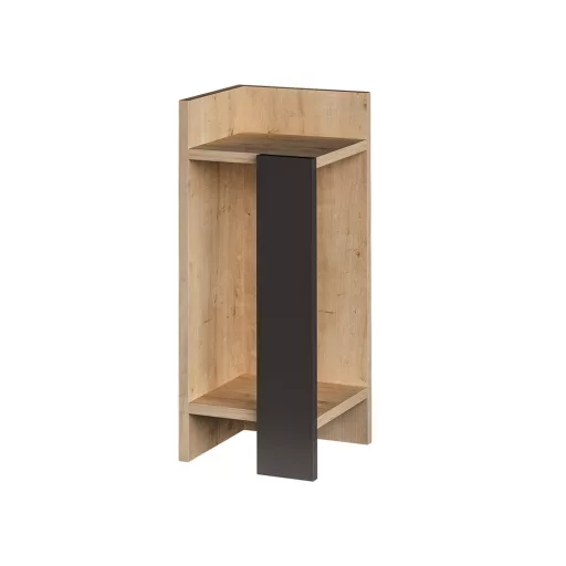 Levi nočni omarica 60x25x27cm antracit-hrast