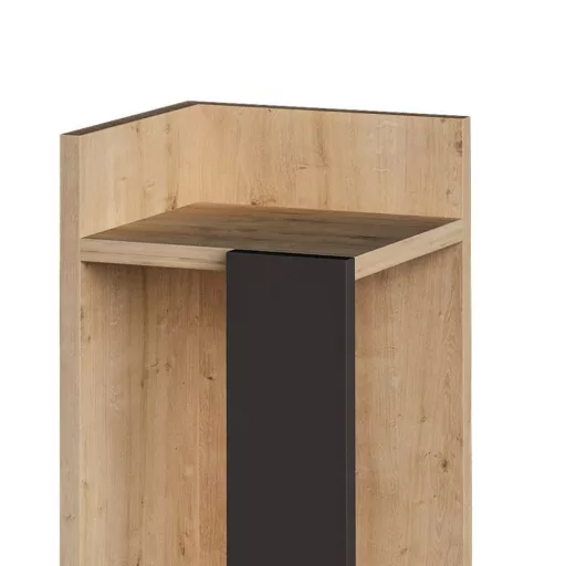 Levi nočni omarica 60x25x27cm antracit-hrast