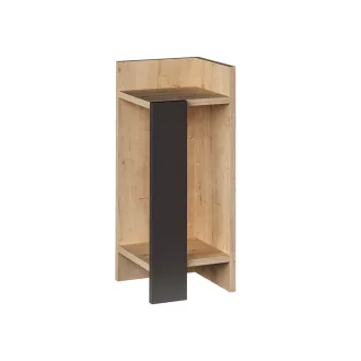 Nočna omarica desna 60x25x27cm antracit-hrast