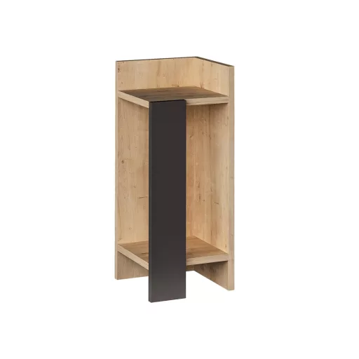 Nočna omarica desna 60x25x27cm antracit-hrast