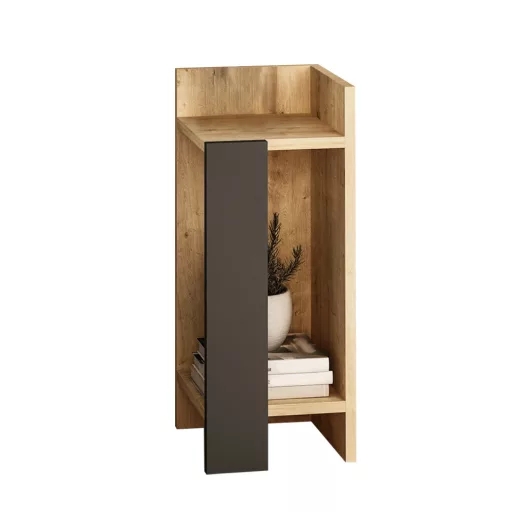 Nočna omarica desna 60x25x27cm antracit-hrast