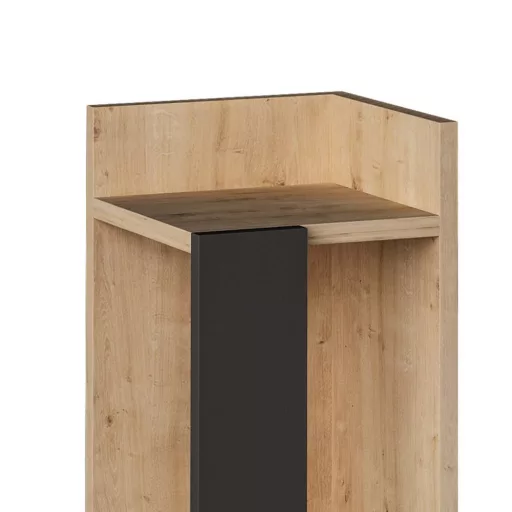 Nočna omarica desna 60x25x27cm antracit-hrast