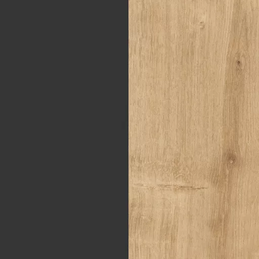 Nočna omarica desna 60x25x27cm antracit-hrast