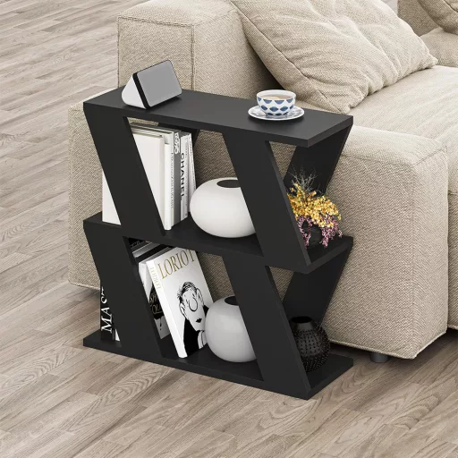 Stranska miza 60x57x22cm, antracitna
