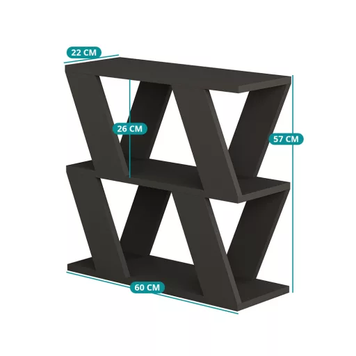Stranska miza 60x57x22cm, antracitna