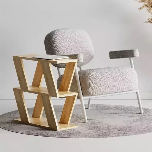 Stranska miza 60x57x22cm, Oreh