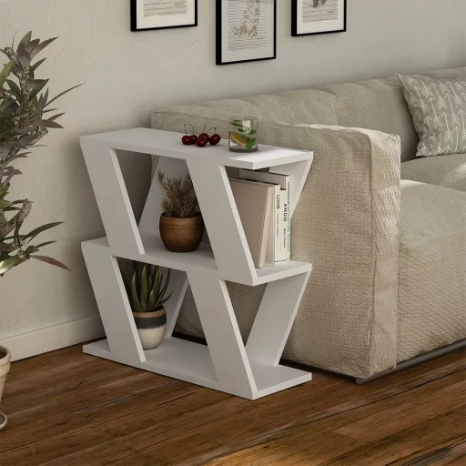 Stranska miza 60x57x22cm, bela