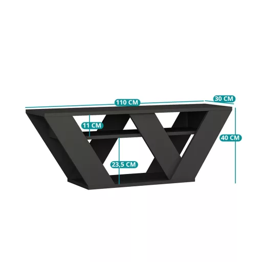 TV miza 110x40x30cm, antracitna