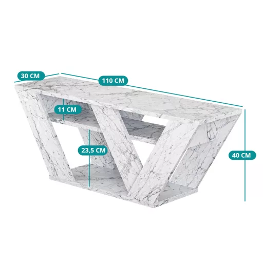 Marmor TV stojalo 110x40x30cm