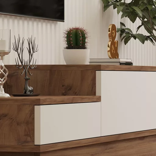 TV Regal 160x35x35cm, Bela-Bor