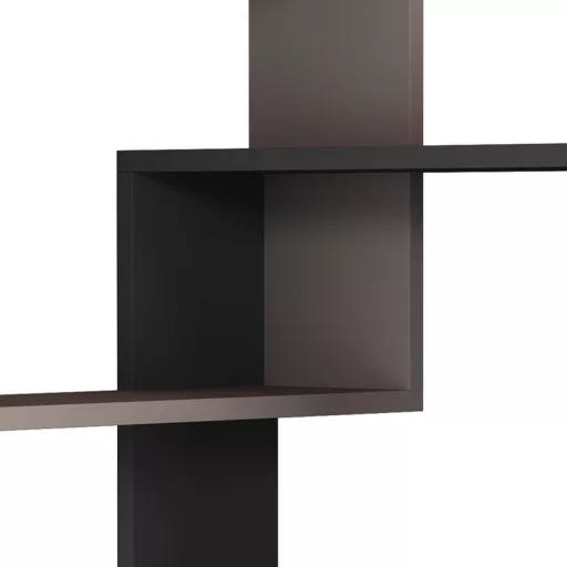 2-delni set stenskih polic, svetla moka-antracit