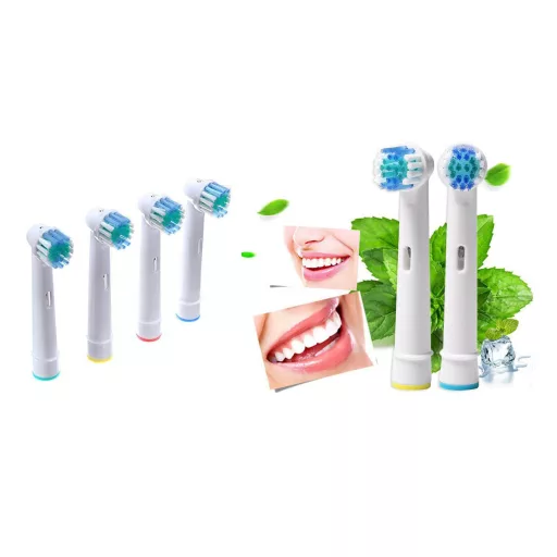 4-Pack Združljive Glave Električnih Četkic za Zobe z Rotacijsko-Pulzirajočo Tehnologijo za Oral-B