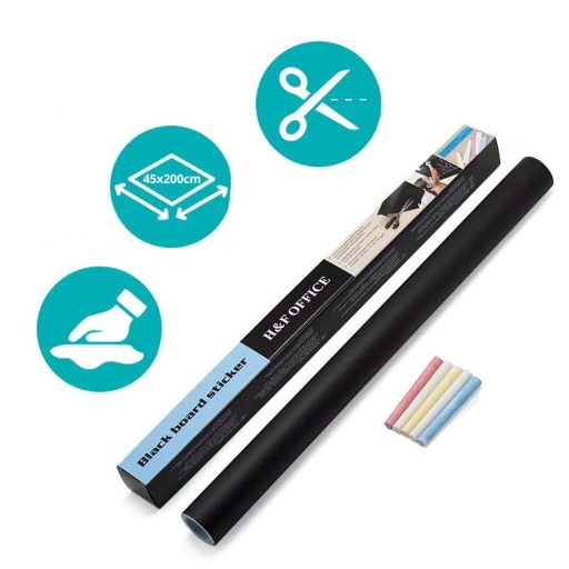 Samolepilna tabla za kredo s 5 barvnimi kredami - Kreativna rešitev