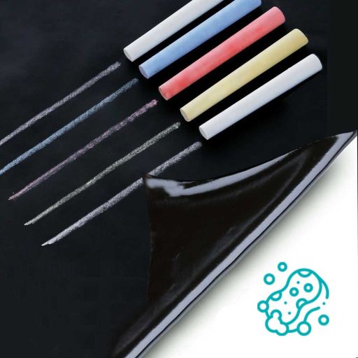 Samolepilna tabla za kredo s 5 barvnimi kredami - Kreativna rešitev