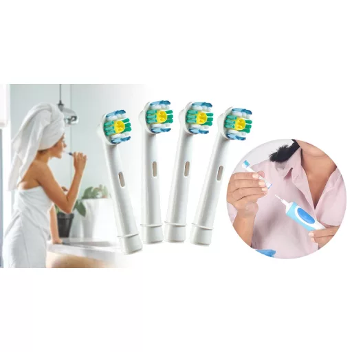 4-Pack 3D Električne Glave za Četkice za Zobe, Združljive z Oral-B