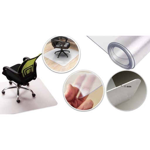Prozoren zaščitni podložek za stol - Trajna odpornost proti praskam in obrabi, 100x70 cm