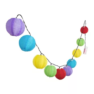 10-LED Akumulatorske Barvite Luči za Zabave, 2.1m