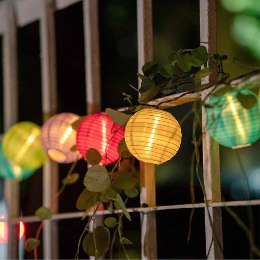 10-LED Akumulatorske Barvite Luči za Zabave, 2.1m