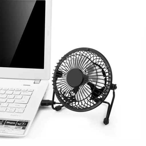USB namizni ventilator z nastavljivim kotom za prenosne računalnike in osebne računalnike