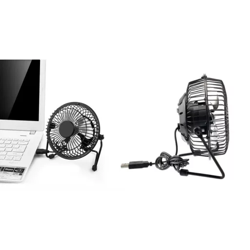 USB namizni ventilator z nastavljivim kotom za prenosne računalnike in osebne računalnike