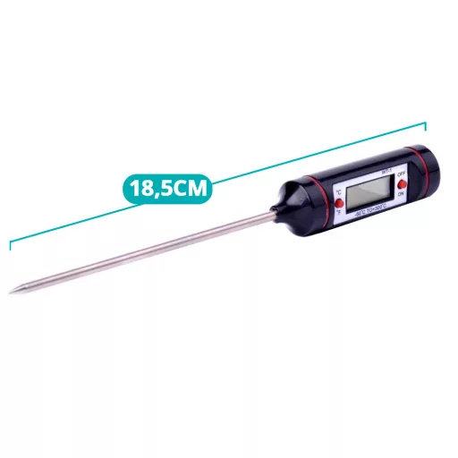 Digitalni kuhinjski mesni termometer - meri od -50 do +300 °C, preklop °C/°F, idealen za meso, otroško hrano in omake
