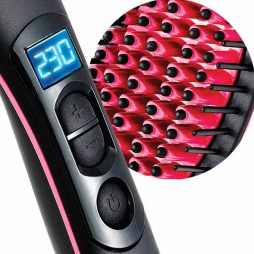 Česalo za ravnanje las z LCD zaslonom in nastavljivo temperaturo