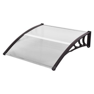   Vremensko odporna polikarbonatna nadstrešnica - 120x90 cm - črna