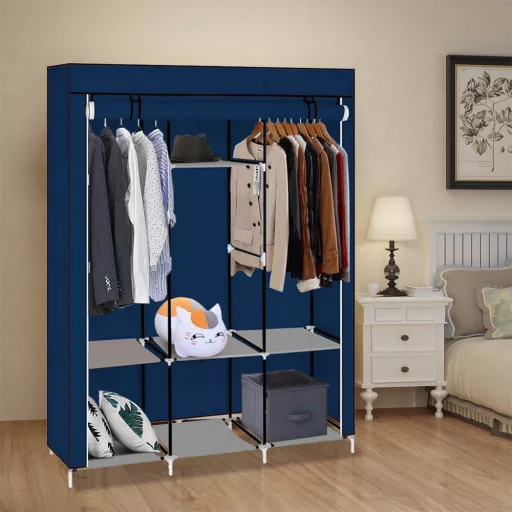 Mobilna omara z zadrgo - 130x45x170 cm, enostavna sestava, zaščita pred prahom