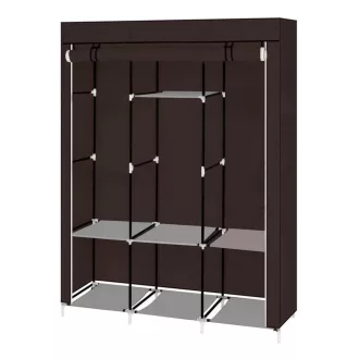 Prenosna omara z zadrgo - 130x45x170 cm, rjava