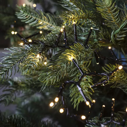 360 LED vremensko odporne luči na vrvici - topla bela - različne velikosti in barve