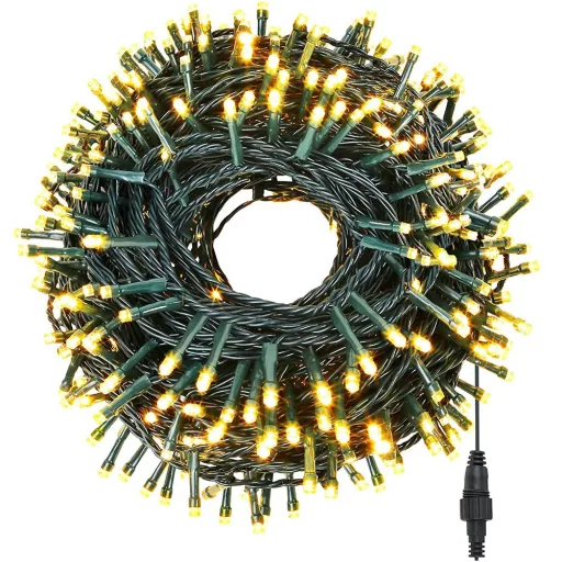 480 LED Vodoodporne LED Luči na Niti - Toplo Bela, Različne Velikosti in Barve