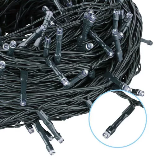 480 LED Vodoodporne LED Luči na Niti - Toplo Bela, Različne Velikosti in Barve