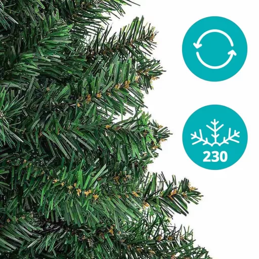 Nordmann umetno božično drevo z metalno osnovo - 210 cm, 1000 vej