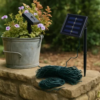   100 LED Solar Garden String Lights - 10m Topla bela, vremensko odporna, samodejno vklop/izklop