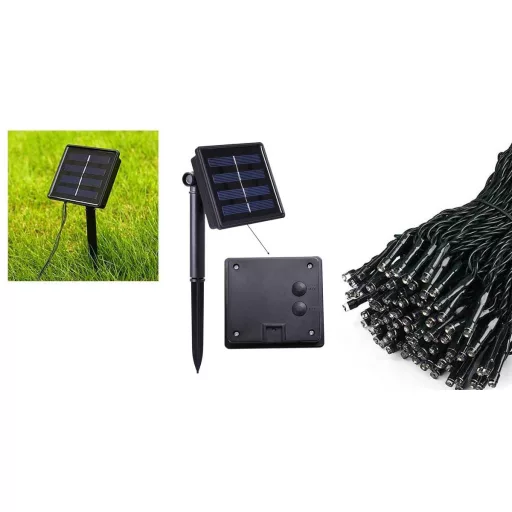 100 LED Solar Garden String Lights - 10m, Vodoodporne, Različne Barve