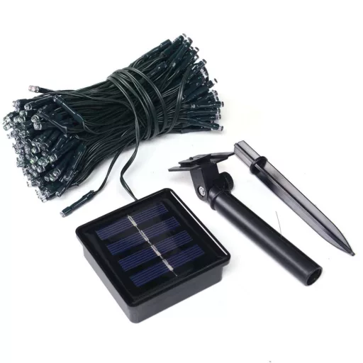 100 LED Solar Garden String Lights - 20 Meter - Cool White, Weatherproof