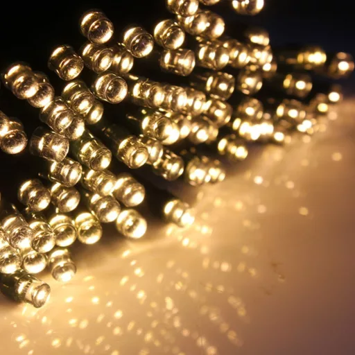 100 LED Solar Garden String Lights - 20m, Warm White, Weatherproof