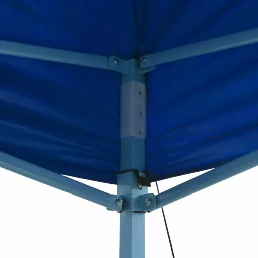 Zložljiv vrtni paviljon 2,9x4,25 m s torbo - modra, vremensko odporna, hitra postavitev