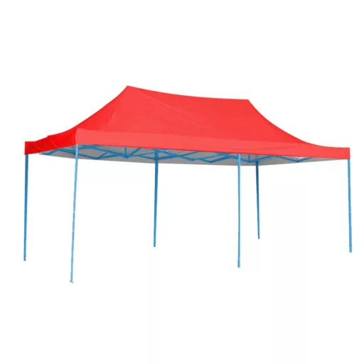 Zložljiv vrtni paviljon 2,9x5,7 m s torbo - rdeč, vremensko odporen, hitro postavljanje
