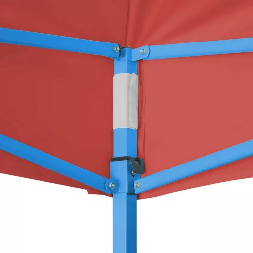 Zložljiv vrtni paviljon 2,9x5,7 m s torbo - rdeč, vremensko odporen, hitro postavljanje