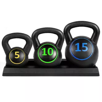 3-delni set kettlebell - 2.3/4.5/6.7 kg za moč in hujšanje