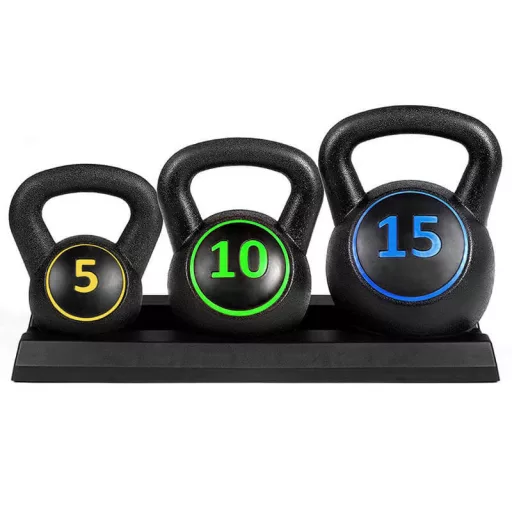 3-delni set kettlebell - 2.3/4.5/6.7 kg za moč in hujšanje