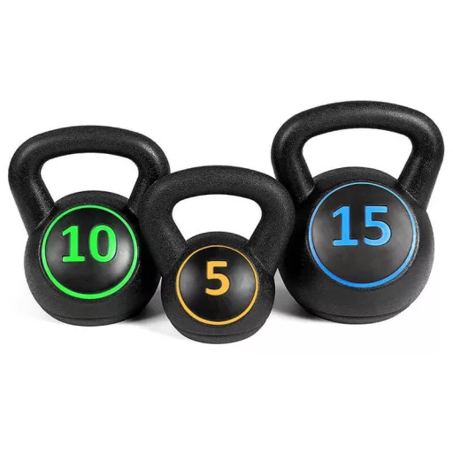 3-delni set kettlebell - 2.3/4.5/6.7 kg za moč in hujšanje