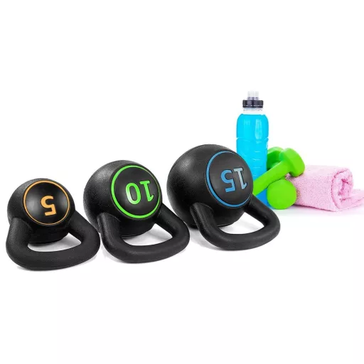 3-delni set kettlebell - 2.3/4.5/6.7 kg za moč in hujšanje