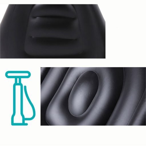 Napihljiv stol s podnožjem - prenosljiv mehak material za notranjo in zunanjo uporabo